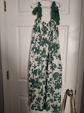 Staccato Green and White Floral Tie-Shoulder Dress
